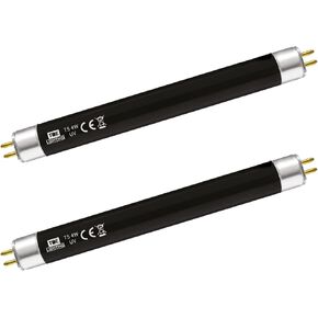 4w / 6 inch UV Black Light Tubes - F4T5/BLB 395nm Ultraviolet UVA Black Light to Provide Party Effect Lighting, Detecting Holograms on monetary Notes/passports - G5 2-Pin Base(2-Pack)