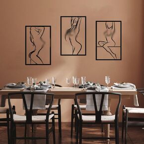 Nail Room Wall Decor Nail Salon Wall Art and Accessories, Black Metal Space Decortions for Hand Body Care Store, Bathroon Bedroom Living Room Kitchen Wall Hanging Sculptures Indoor and Outdoor
