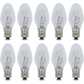 Technical Precision 15W 120V Wax Warmer Replacement Light Bulbs for Scentsy Plug-Ins Himalayan Salt Lamps, Night Light Candle, Wax Melts Scented Candle Wax - E12 Candelabra Base - 10 Pack