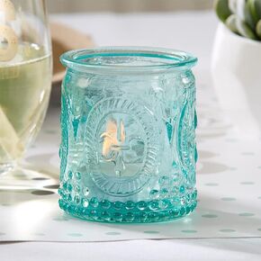 Kate Aspen Vintage Blue Glass Tealight Holder - Set of 8