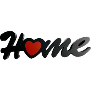 Black Wood Blessed Cut-Out Block Letters Standing Tabletop Sign for Home Decor, Wooden Black Block Letters Blessed Wall Decor Rustic Free Standing Words Home Decoration 16''L