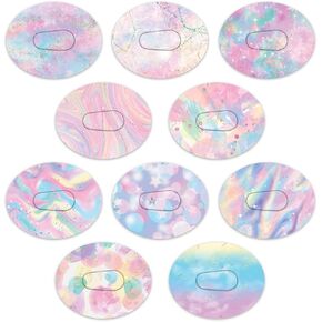 Dexcom adhesive mix Design - Adhesive Patches with split backing, easy to apply x 10 Pack - Iridescent (Dexcom G6)