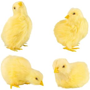 4 Pcs Simulated Little Chick Figurine Lifelike Chicken Figurines Animal Figurine Realistic Chicken Photography Props Easter Chicken Decor in Kuwait