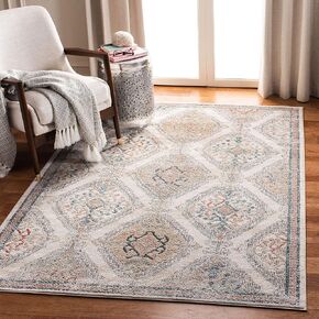 SAFAVIEH Oregon Collection Runner Rug - 2'2" x 8', Grey & Ivory, Oriental Distressed Design, Non-Shedding & Easy Care, Ideal for High Traffic Areas in Living Room, Bedroom (ORE885F)