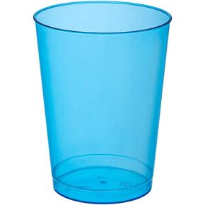 Party Essentials Hard Plastic 10-Ounce Party Cups and Tall Tumblers, Neon Orange, 25-Count