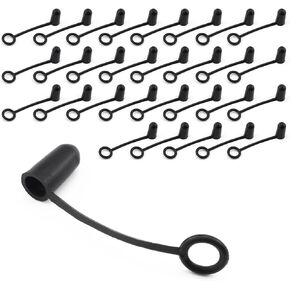 30pcs Pourers Dust Caps, Black Rubber Hooded Pourers Dust Caps (Not Include the Spout)