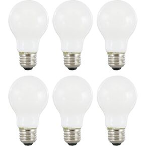 SYLVANIA LED TruWave Natural Series A19 Light Bulb, 75W Equivalent, Efficient 11W, Medium Base, 1100 Lumens. Dimmable, Frosted 5000K Daylight - 6 Pack (40819), Soft White