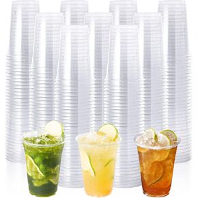 Lilymicky 1000 Pack 10 oz Clear Plastic Cups, Disposable Drinking Cups, Plastic Party Cups for Birthday Parties, Picnics, Ceremonies, and any Events