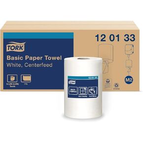 Tork Centerfeed Paper Wiper White M2, High Absorbency, 6 x 1000 Sheets, 120133