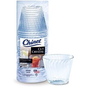 Chinet Cut Crystal Tumblers, 9 Ounce, 25 Count