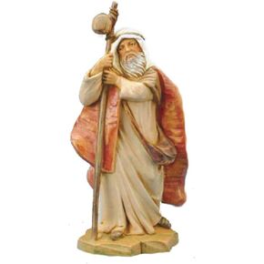 Fontanini by Roman Inc., Isaiah The Shepherd, 5" Collection, Nativity Figure and Accessories, Hand Sculpted and Painted