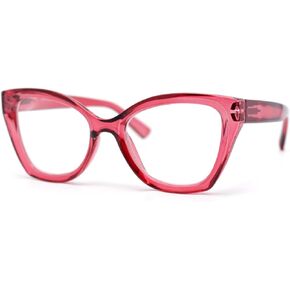 SA106 Womens Classy Oversized Thick Plastic Cat Eye Reading Glasses