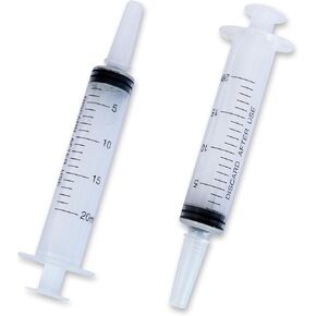 10ml/cc Plastic Syringe - Individually Sealed Measuring Syringe - Ideal for Scientific Labs & Pet Feeding - Luer Slip Tip for Refilling & Measuring Liquids & No Needle Included - Pack of 5