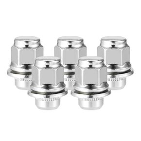 5 Pcs Wheel Lug Nuts Compatible for Lexus LS460 LC500, Durable Chorme Plated M12x1.5 Carbon Steel Silver Tone Tire Lugnuts