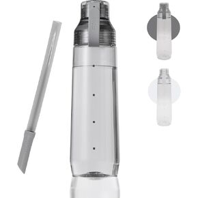 WOKY Ecozen 27oz Water Bottle - Clear Aesthetic Water Bottle with Silicone Carry Strap, Leak Proof and Reusable, Ideal for Gym, Travel, and Everyday Use (Clear)