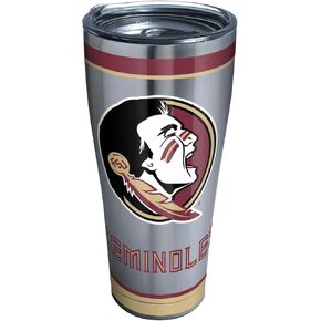 كوب Tervis ذو الجدران الثلاثية لجامعة ولاية فلوريدا FSU سيمينول معزول يحافظ على المشروبات باردة وساخنة، 30oz - الفولاذ المقاوم للصدأ، التقليد in Saudi Arabia