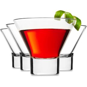 Godinger Martini Glasses, Italian Cocktail Glasses, Dessert Cups, Set of 4, 8oz - Made in Italy