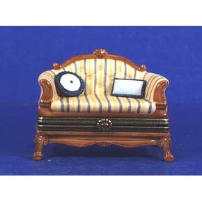 French Sofa and Pillows PHB Porcelain Hinged Box Midwest of Cannon Falls
