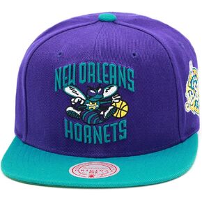 Mitchell & Ness New Orleans Hornets All Star Color Snapback Hat Adjustable Cap HWC - Purple/Teal