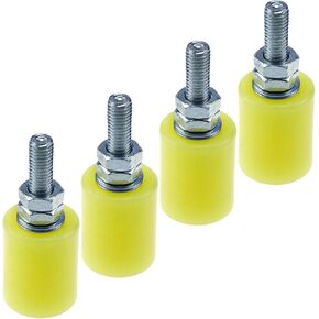 Coshar Slide Gate Guide Roller 2" Sliding Rolling Gates Guider Heavy Duty Gate Support Nylon Rollers Replacement Ball Bearing Side Roller Assembly - Pack of 4