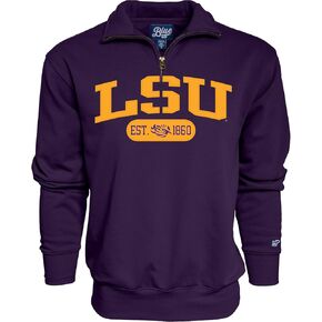 Blue 84 Men's Quarter Zip Sweatshirt Twill Applique