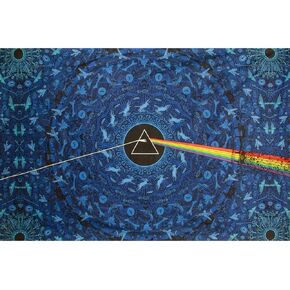 3D Pink Floyd The Dark Side Of The Moon Tapestry Lyrics Blue 60x90 Inches