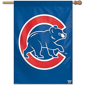 MLB Chicago Cubs 17934515 Vertical Flag, 28" x 40", Blue