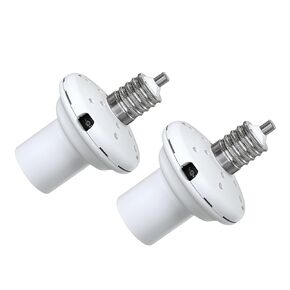 DEWENWILS Dusk to Dawn E12 Light Bulb Sockets, Candelabra Bulb Light Sensor Socket with Automatic Photocell Sensor, Light Socket Adapter for Candelabra, Outdoor Porch Light, 2 Packs, ETL Listed