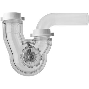 Permaflow Never Clog Transparent Abs 1-1/2" P-Trap (Includes 1-1/2" To 1-1/4" Reducing Gaskets) - For Kitchen & Bath/Lavatory