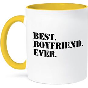 3dRose Best Boyfriend Ever-for anniversary or Valentines day Mug, 11 oz, Black