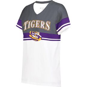 Holloway Women's NCAA Collegiate Fanwear V-Neck Tee-Official Team Logo Shirt for Comfort Fit & Stylish Design