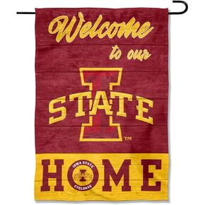 Iowa State Cyclones Welcome To Our Home Double Sided Garden Yard Flag