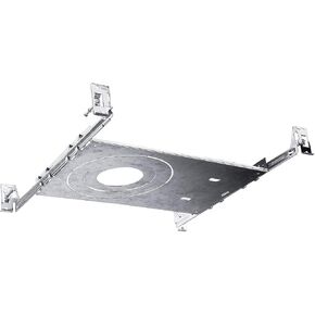 Luxrite New Construction Mounting Plate, 3-4-6 Inch LED Recessed Lighting Kits, Extendable Hanger Bars, ETL Listed - Shallow Recessed Light Housing (6 Pack)