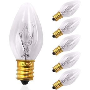 Betus [Original Replacement Long Lasting 15 Watt Dimmable E12 Socket Incandescent Candelabra Salt Lamp Bulb - Value Pack of 6(Warm Light)