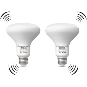 LUXON 9W BR30 Radar Motion Sensor Light Bulbs, Detector Dusk to Dawn 90W Equivalent,Smart Led Lamp Lighting,Indoor Outdoor Auto On/Off E26 Base Soft White 2700K
