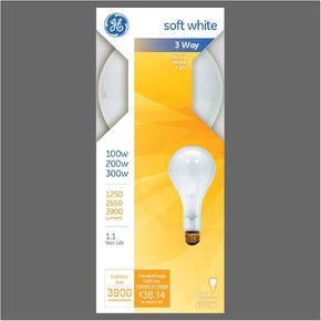GE Lighting 41459 3 Way Soft White Mogul Incandescent Light Bulb