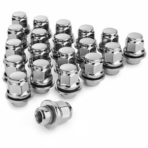 M12x1.5 HEX 13/16"(21mm) OEM Chrome Lug Nuts-Replacement for Toyota Avalon Camry Highlander Prius Sienna, Lexus IS300 LFA CT200h HS250h GS450h and More(Set of 20)