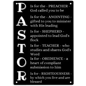 تعريف القس فكرة هدية تقدير رائعة للخطباء أو الوزراء لافتات معدنية من القصدير، ملصق القس للمنزل/المكتب/المقاهي والحانة/رجل الكهف جدار ديكور لوحة علامة 12 × 8 بوصة in Kuwait