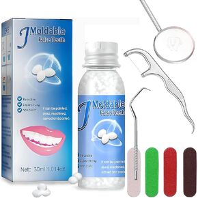 Provision Tooth Provision Repair Kit, 4 Types of Auxiliary molding Tools" Thermal Beads for Filling Fix The Missing and Broken Fake Tooth or DIY, Custom Grips, Handles and knobs, Model Making, protot