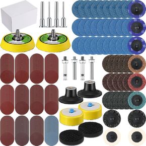 540 Pack 2 Inch Sanding Discs Pad Variety Kit Discs Set for Drill Grinder Rotary Tools Die Grinder Accessories with 1/8"&1/4" Shank Backer Plate Sanding Pads includes 36-3000 Grit