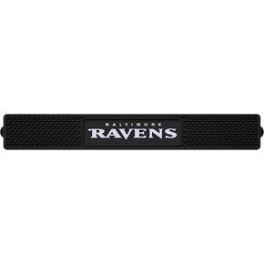 FANMATS - 13979 NFL Baltimore Ravens Vinyl Drink Mat Black 3.25"x24"