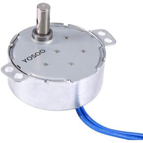 Yosoo Turntable Synchronous Synchron Motor 50/60Hz AC 100~127V 4W 5-6RPM/MIN CCW/CW for Hand-Made, School Project, Model (2.5-3RPM)