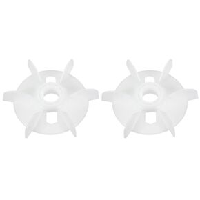 uxcell Motor Fan Blade 150mmx28mm Round Shape Bore White Engineering Plastic with 6 Vanes 2pcs