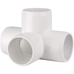 1-1/2 بوصة 4-Way LT Ell Tee الأثاث الصف PVC موصلات تركيب الكوع للاستخدام مع الجدول الزمني 40 1-1/2 بوصة PVC الأنابيب (قطعتين) (4 اتجاهات)
