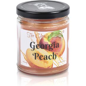 Georgia Peach - Southern Peach Fruit Scented Melt- Maximum Scent Wax Jar Candle- 6 Ounces- Gift for Women, Men, BFF, Friend, Wife, Mom, Birthday, Sister, Daughter, Anniversary