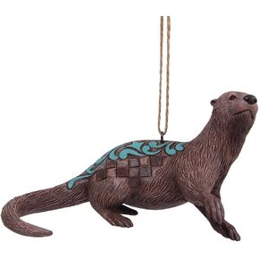 Enesco Animal Planet by Jim Shore River Otter Hanging Ornament, 2.5 Inch, Multicolor
