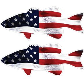2 Pieces Set #10 | USA Kayak Decals Fish Bones Skeleton Stickers for Kayak Canoe Fishing Boat Wall Car Accessories