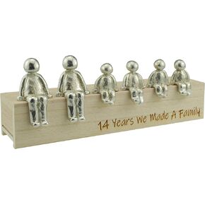 14th Anniversary Idea - 14 Years We Made A Family Metal Ornament - Choose Your Family Combination (1 Child)
