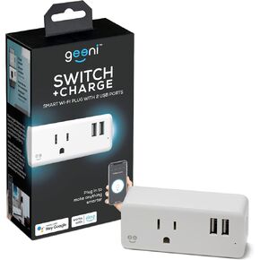 مفتاح جيني + قابس واي فاي ذكي متعدد المنافذ مع منفذي USB ومنفذ توفير الطاقة مع مراقبة الطاقة والتحكم في التطبيق، متوافق مع Alexa وGoogle Home (GN-WW131-199) in Kuwait