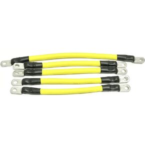 2 Gauge Golf Cart Battery Cable Set, (Yellow) E-Z-GO 1994 & UP MED/TXT 36V U.S.A Made
